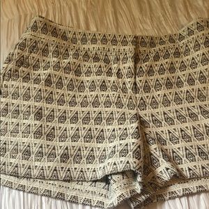 Loft Cream Black and Gold shorts
